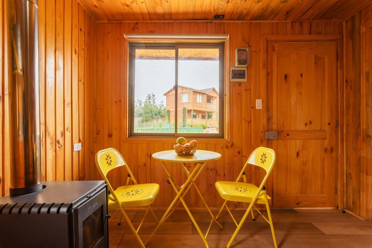 Cabaña en Tunquén, bosque, piscina y vista al mar Exterior foto