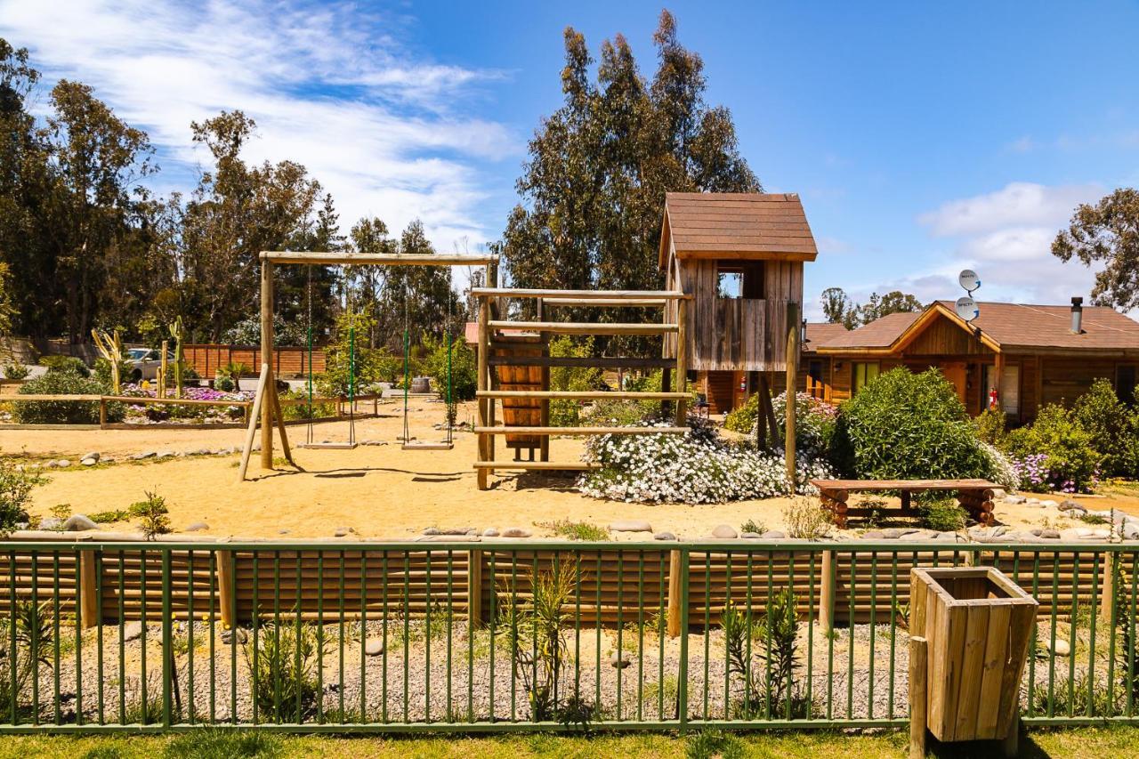 Cabaña en Tunquén, bosque, piscina y vista al mar Exterior foto