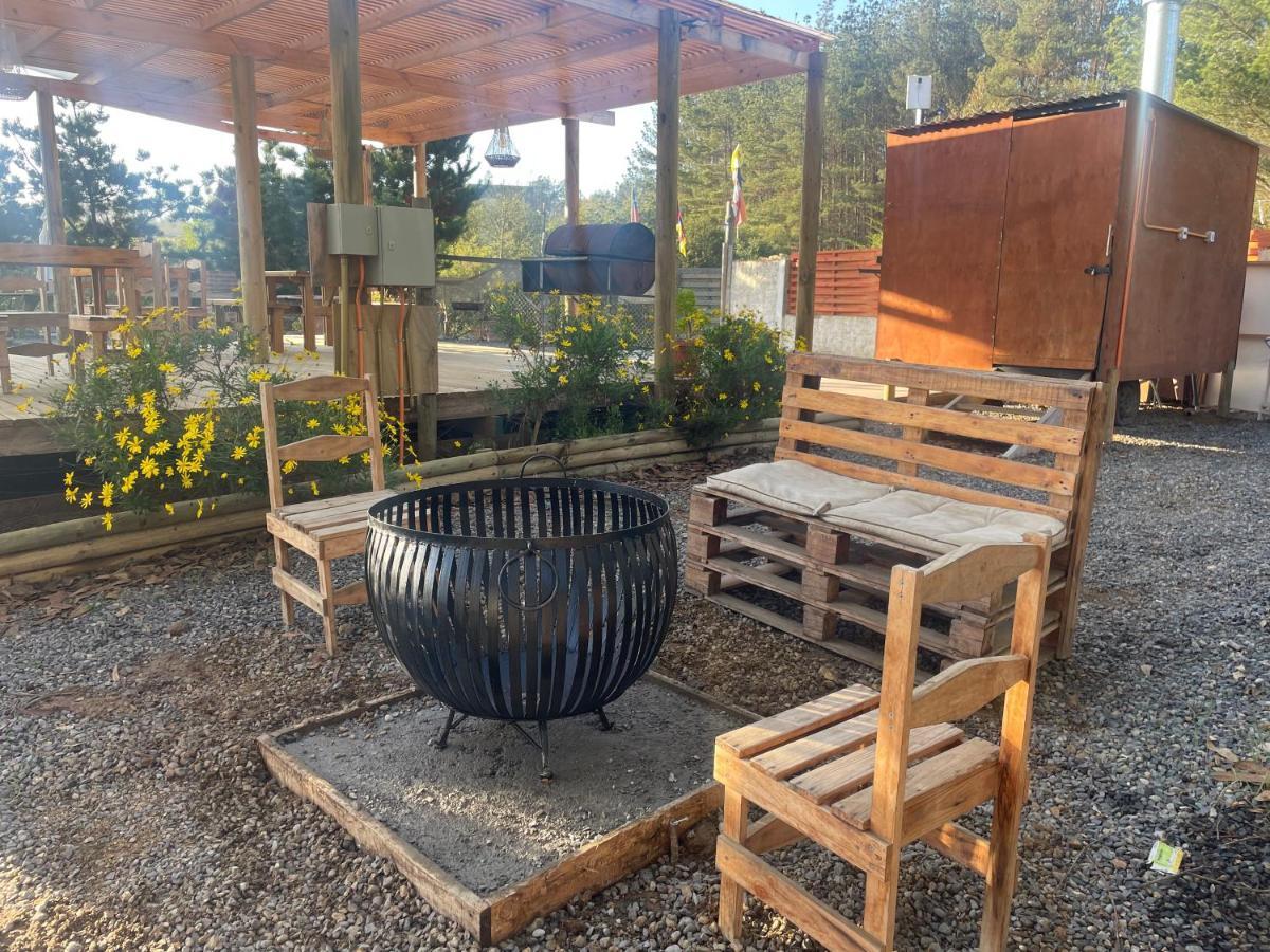 Cabaña en Tunquén, bosque, piscina y vista al mar Exterior foto
