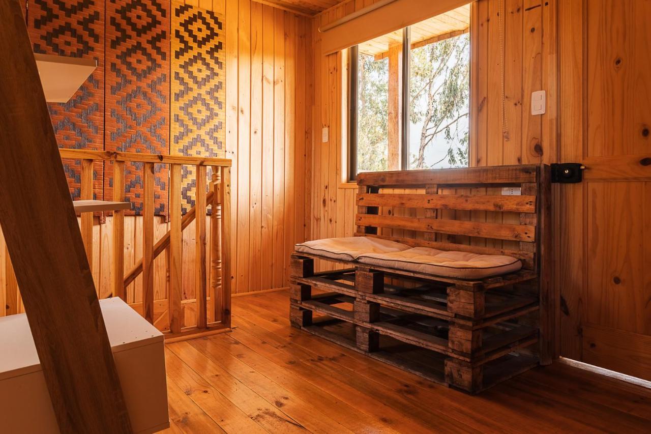 Cabaña en Tunquén, bosque, piscina y vista al mar Exterior foto