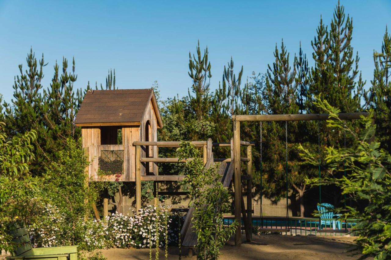 Cabaña en Tunquén, bosque, piscina y vista al mar Exterior foto