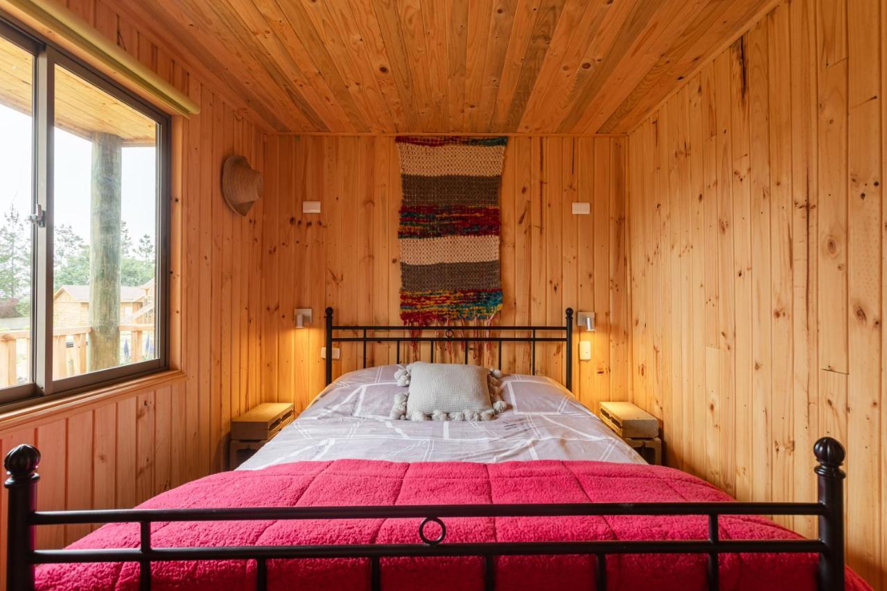Cabaña en Tunquén, bosque, piscina y vista al mar Exterior foto