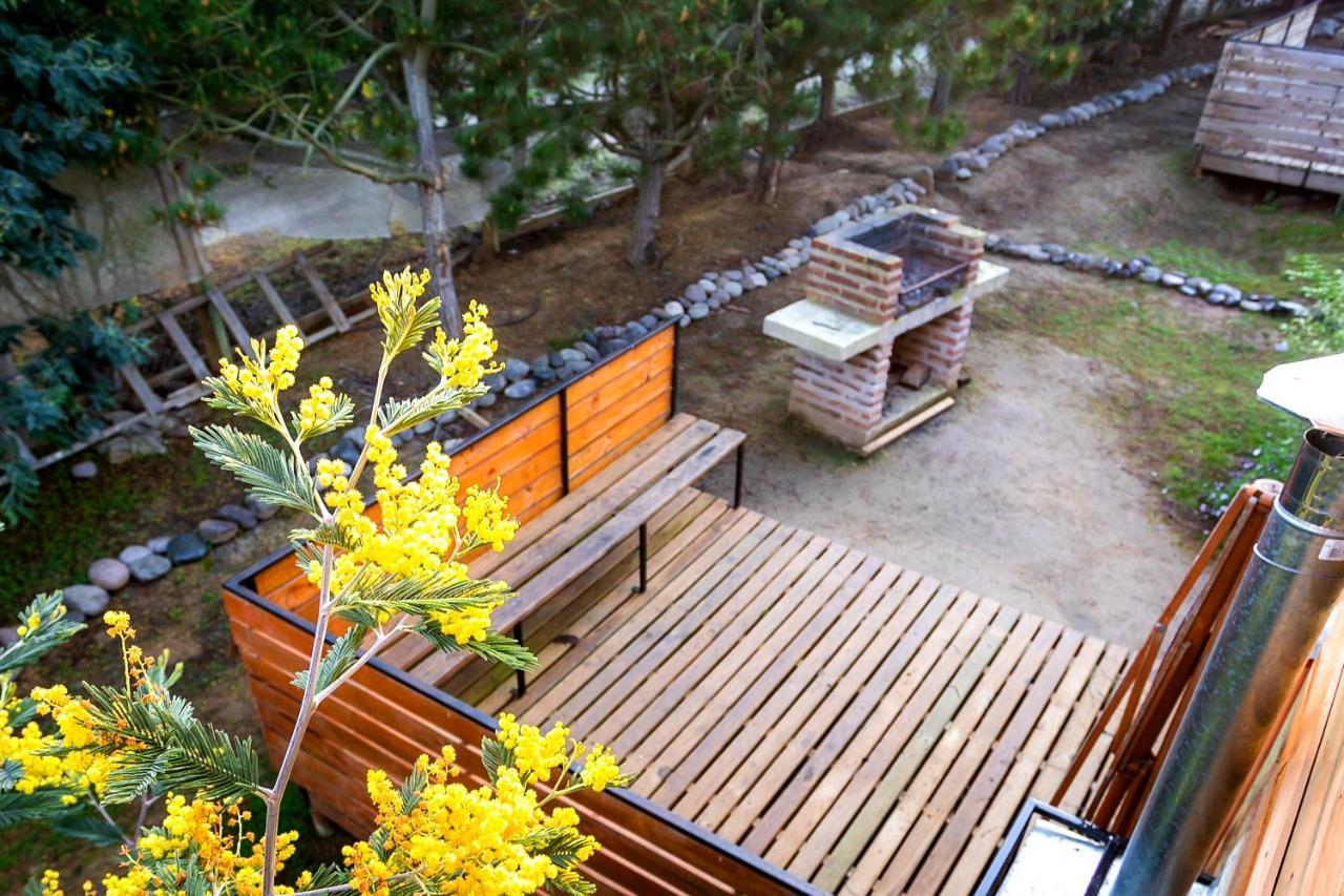 Cabaña en Tunquén, bosque, piscina y vista al mar Exterior foto